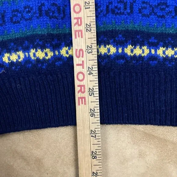 Brooks Brothers Fair Isle Wool Sweater Mens L Made In UK Nordic - Picture 12 of 12